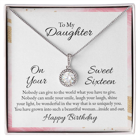 Daughter Birthday Necklace-Sweet Sixteen | Custom Heart Design