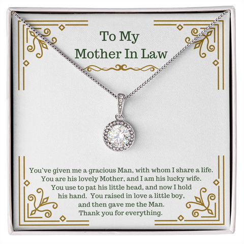 Eternal Hope Solitaire Necklace for Mother In Law | Custom Heart Design