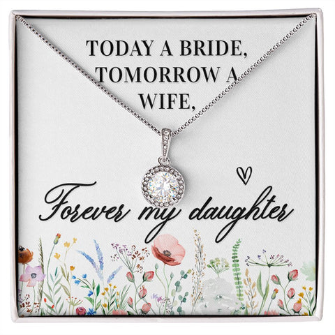 Daughter Solitaire Necklace-Today a bride | Custom Heart Design