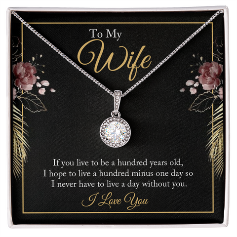 Wife Solitaire Necklace, Necklace for Wife-I choose you | Custom Heart Design