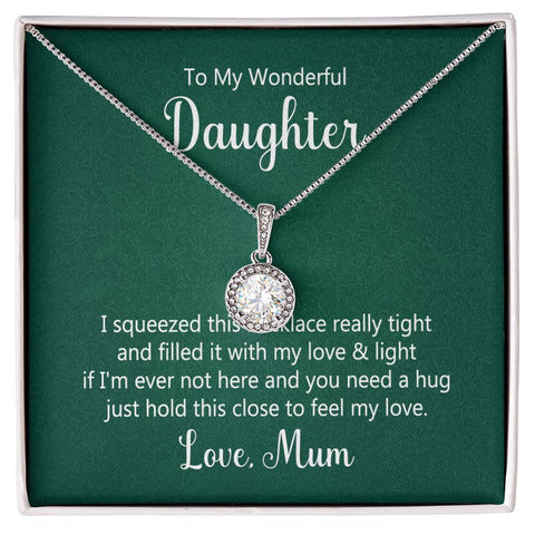 Daughter Solitaire Necklace, From Mum-Love and light | Custom Heart Design