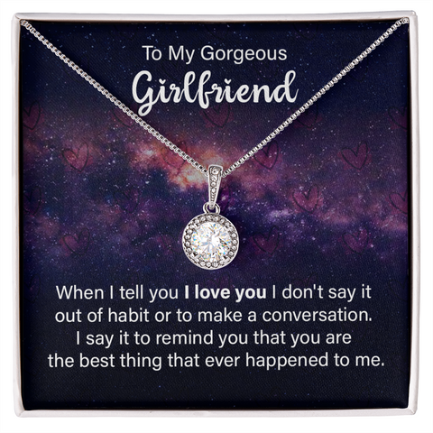 Girlfriend Solitaire Necklace, Promise Necklace, Elegant Necklace | Custom Heart Design