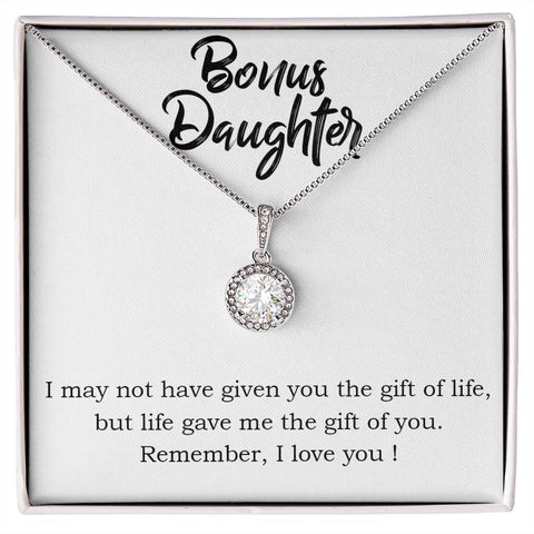 Daughter Solitaire Necklace - Custom Heart Design