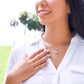 Love Daughter Solitaire Necklace, From Mom - Custom Heart Design