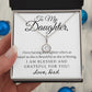 Daughter Solitaire Necklace, From Dad - Custom Heart Design