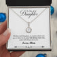 Daughter Solitaire Necklace, From Mom - Custom Heart Design