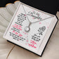 Daughter Solitaire Necklace, From Mom - Custom Heart Design