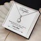 Daughter Solitaire Necklace, From Mom - Custom Heart Design