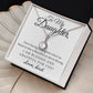 Daughter Solitaire Necklace, From Dad - Custom Heart Design