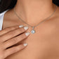 Daughter Solitaire Necklace, From Mom - Custom Heart Design
