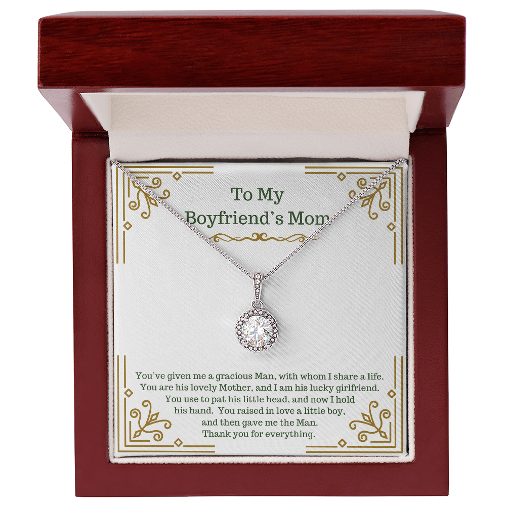 Eternal Hope Solitaire Necklace for Boyfriend's Mom | Custom Heart Design