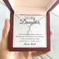 Daughter Solitaire Necklace, From Dad - Custom Heart Design