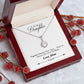 Daughter Solitaire Necklace, From Mom - Custom Heart Design