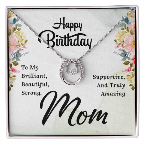 Mom Birthday Necklace - Custom Heart Design
