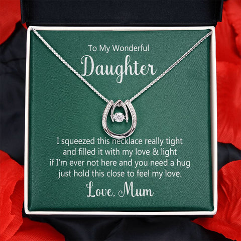 Daughter Pendant, Good luck Necklace | Custom Heart Design