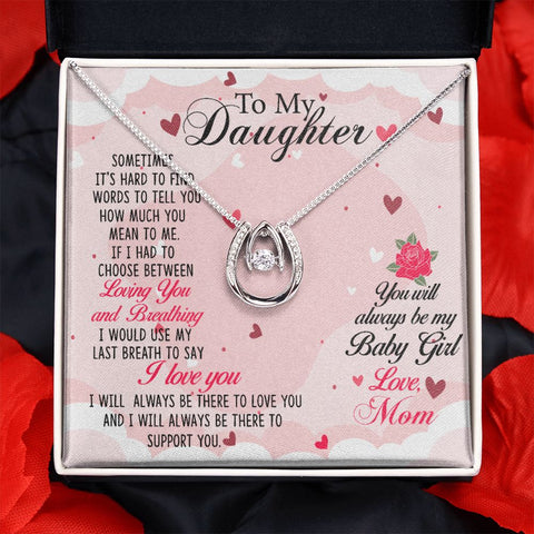 Daughter Pendant, Good luck Necklace | Custom Heart Design