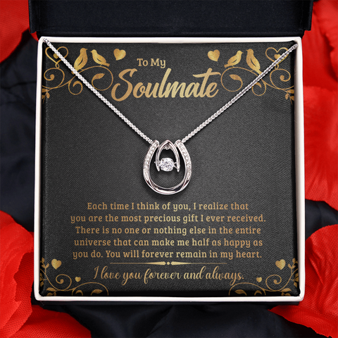 Lucky In Love Necklace for Soulmate | Custom Heart Design