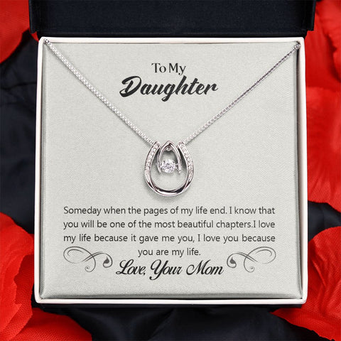 Daughter Pendant, Good luck Necklace | Custom Heart Design