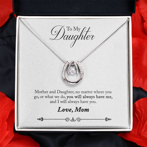 Daughter Pendant, Good luck Necklace | Custom Heart Design