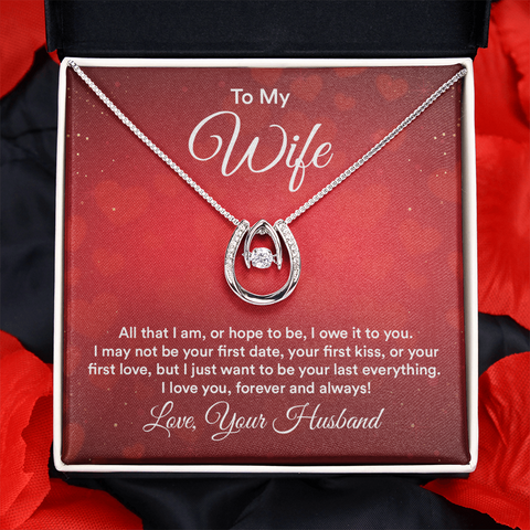Lucky In Love Necklace for Wife | Custom Heart Design