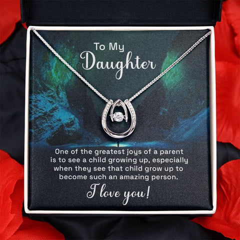 Daughter Pendant, Good luck Necklace | Custom Heart Design