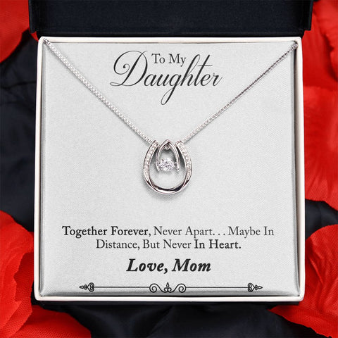 Daughter Pendant, Good luck Necklace | Custom Heart Design