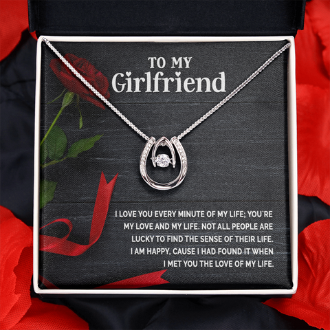 Lucky In Love Necklace for Girlfriend | Custom Heart Design