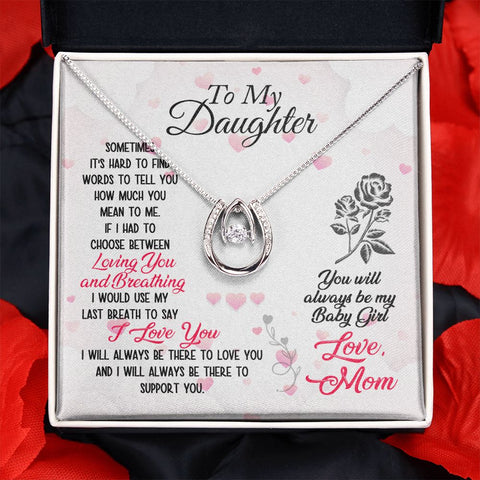 Daughter Pendant, Good luck Necklace | Custom Heart Design