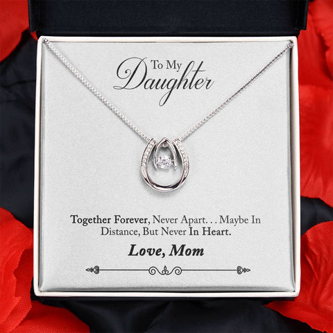 Daughter Pendant, Good luck Necklace | Custom Heart Design