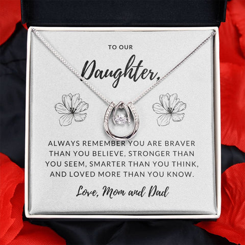 Daughter Pendant, Good luck Necklace | Custom Heart Design