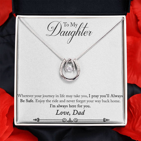 Daughter Pendant, Good luck Necklace | Custom Heart Design