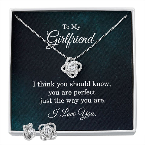 Girlfriend Love Knot Jewelry Set-I think you should know - Custom Heart Design
