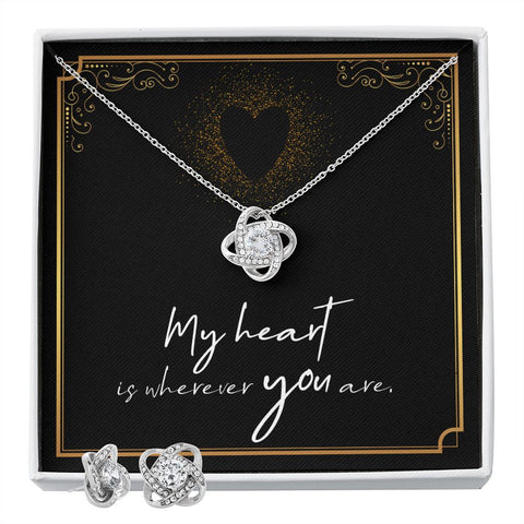 Soulmate Love Knot Jewelry Set-My heart - Custom Heart Design