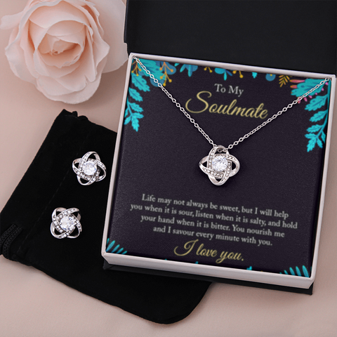 Love Knot Jewelry Set for Soulmate | Custom Heart Design