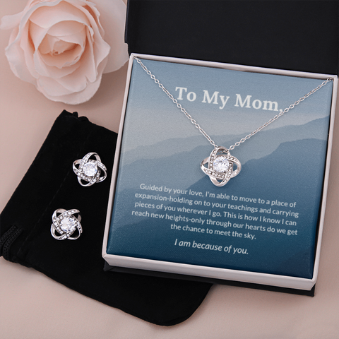 Love Knot Jewelry Set for Mom | Custom Heart Design