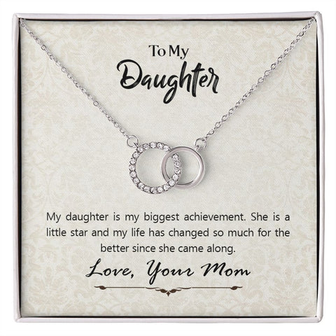 Daughter Circle Necklace - Custom Heart Design