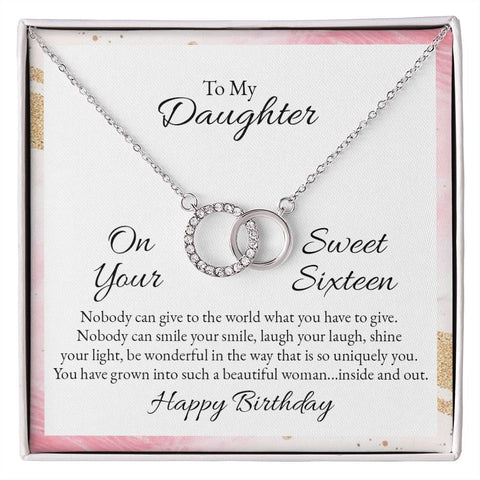 Daughter Circle Necklace - Custom Heart Design