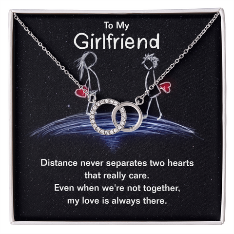 Girlfriend Silver Necklace, Modern Jewelry, Circle Necklace | Custom Heart Design