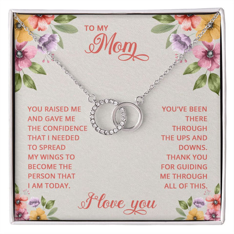 Mom Circle Necklace-You gave me confidence | Custom Heart Design