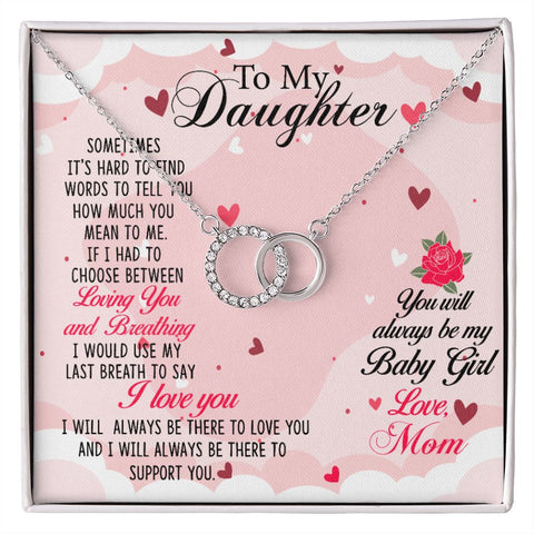 Daughter Circle Necklace - Custom Heart Design