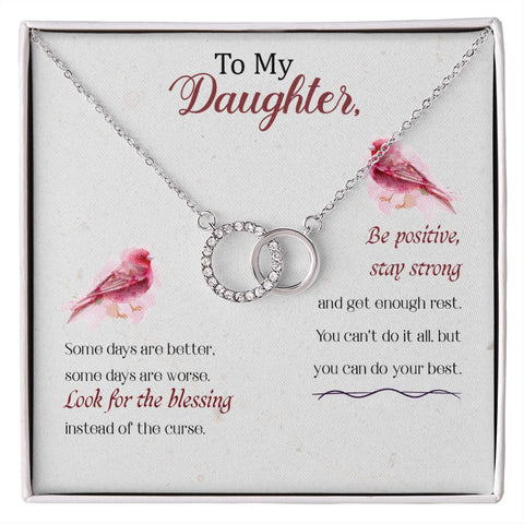 Daughter Circle Necklace - Custom Heart Design