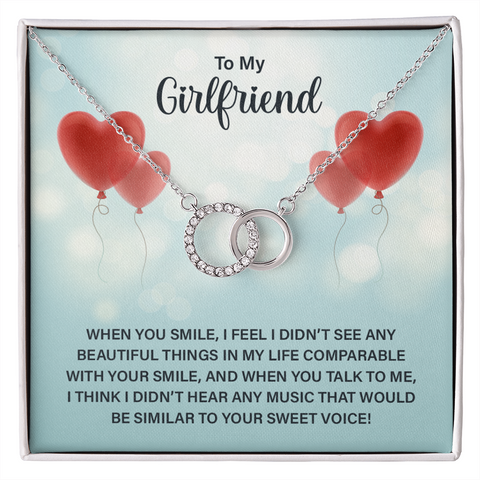 Girlfriend Silver Necklace, Modern Jewelry, Circle Necklace | Custom Heart Design