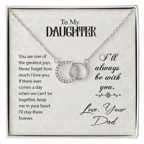 Daughter Circle Necklace - Custom Heart Design