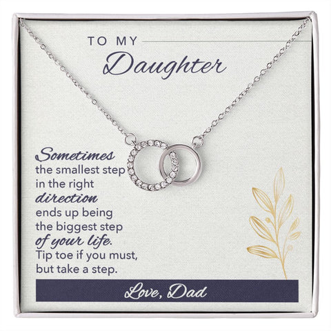 Daughter Circle Necklace - Custom Heart Design