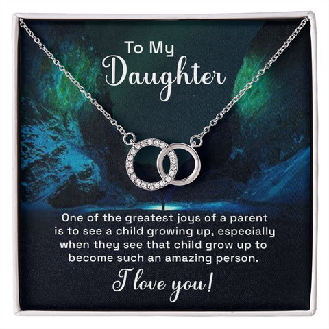 Daughter Circle Necklace - Custom Heart Design