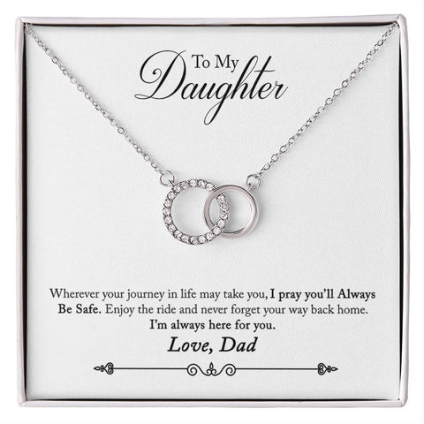 Daughter Circle Necklace - Custom Heart Design