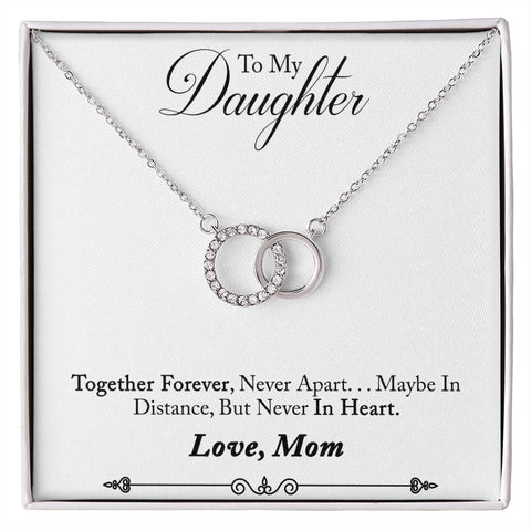 Daughter Circle Necklace - Custom Heart Design