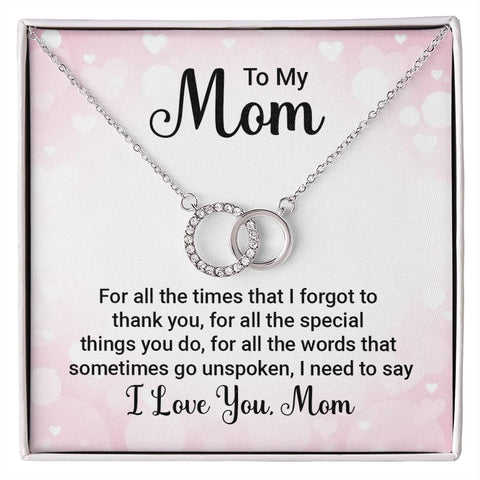 Mom Circle Necklace-The special things you do for me | Custom Heart Design