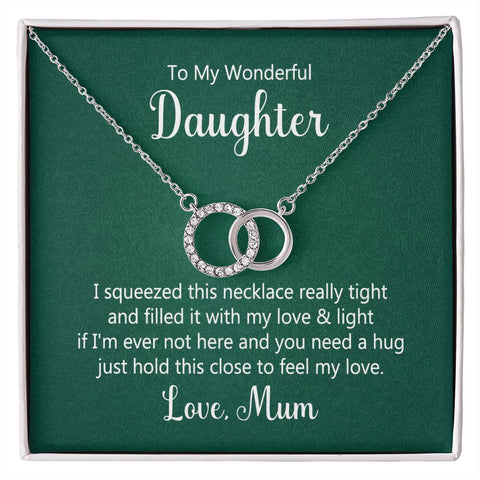 Daughter Circle Necklace - Custom Heart Design