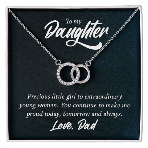 Daughter Circle Necklace - Custom Heart Design
